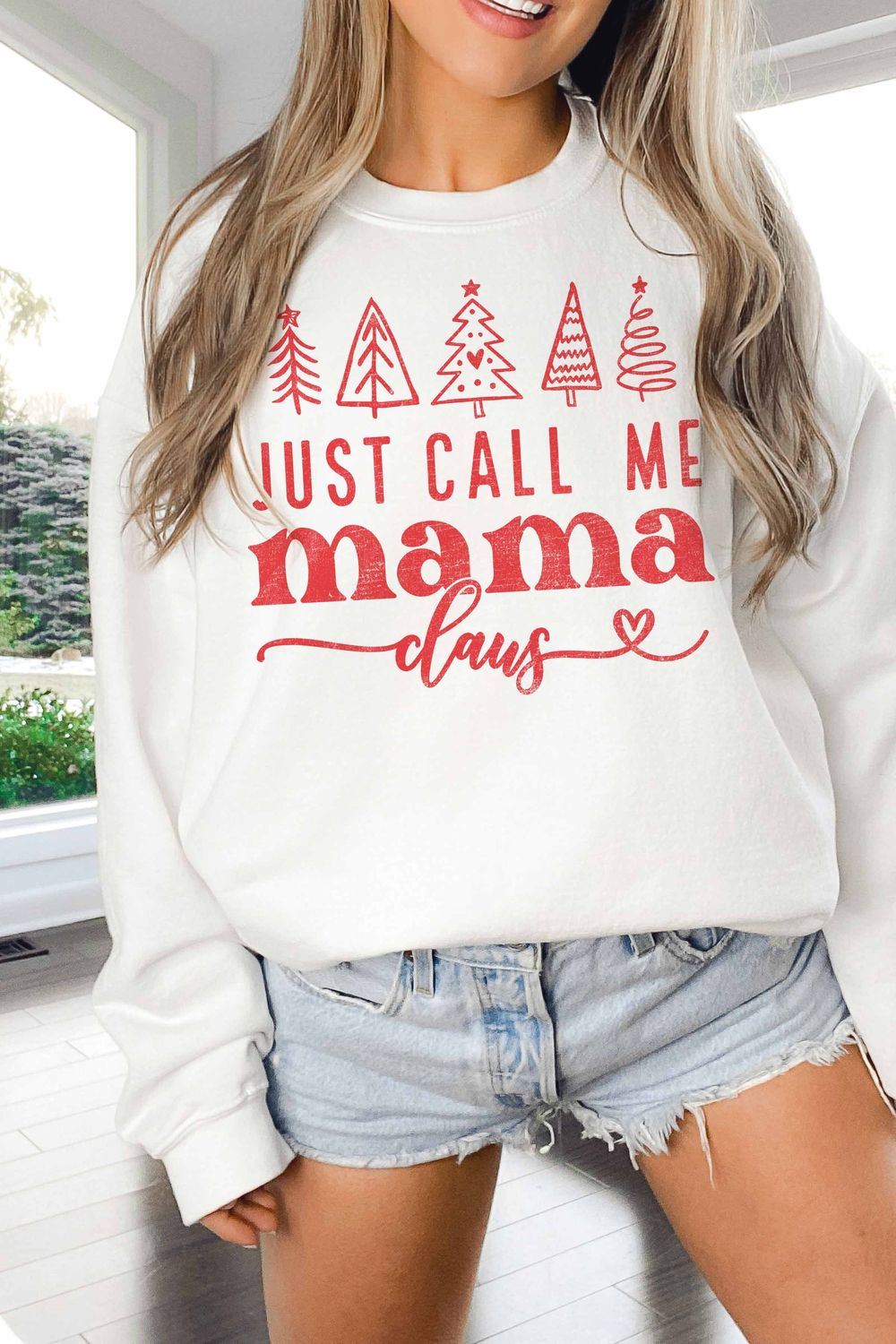 Just Call Me Mama Claus Oversized Sweatshirt