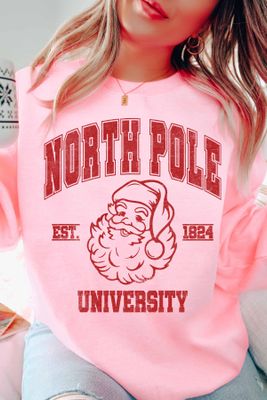 North Pole University Santa Oversized Sweatshirt 