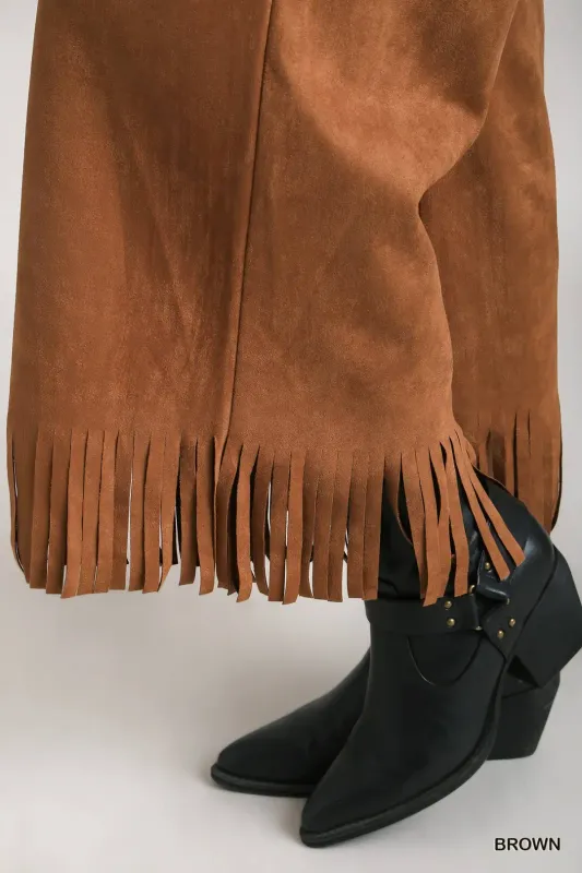 Umgee Plus Fringe Pants