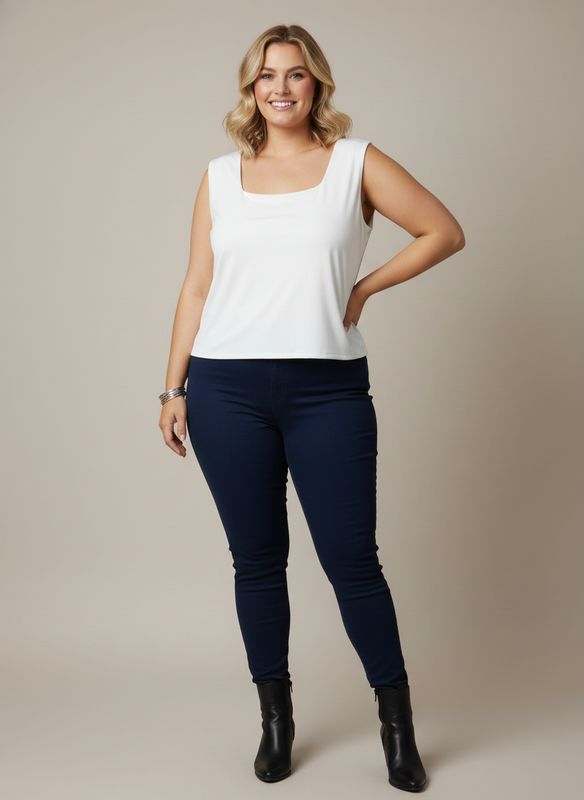 Spin Double Front &amp; Back Scoop Neck