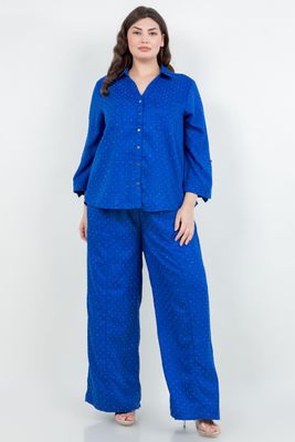 Spin Button Down Top W/ Sleeve Tabs