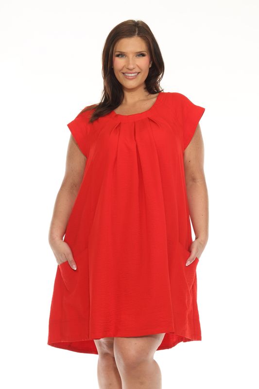 Spin Plus Round Neck Swing Dress
