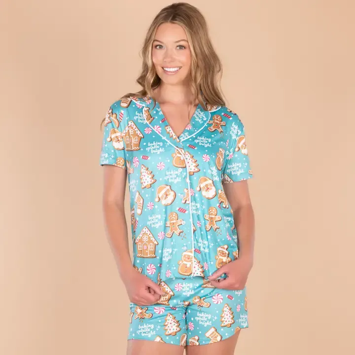 Amanda Blue Baking Spirits Bright PJ Short Set