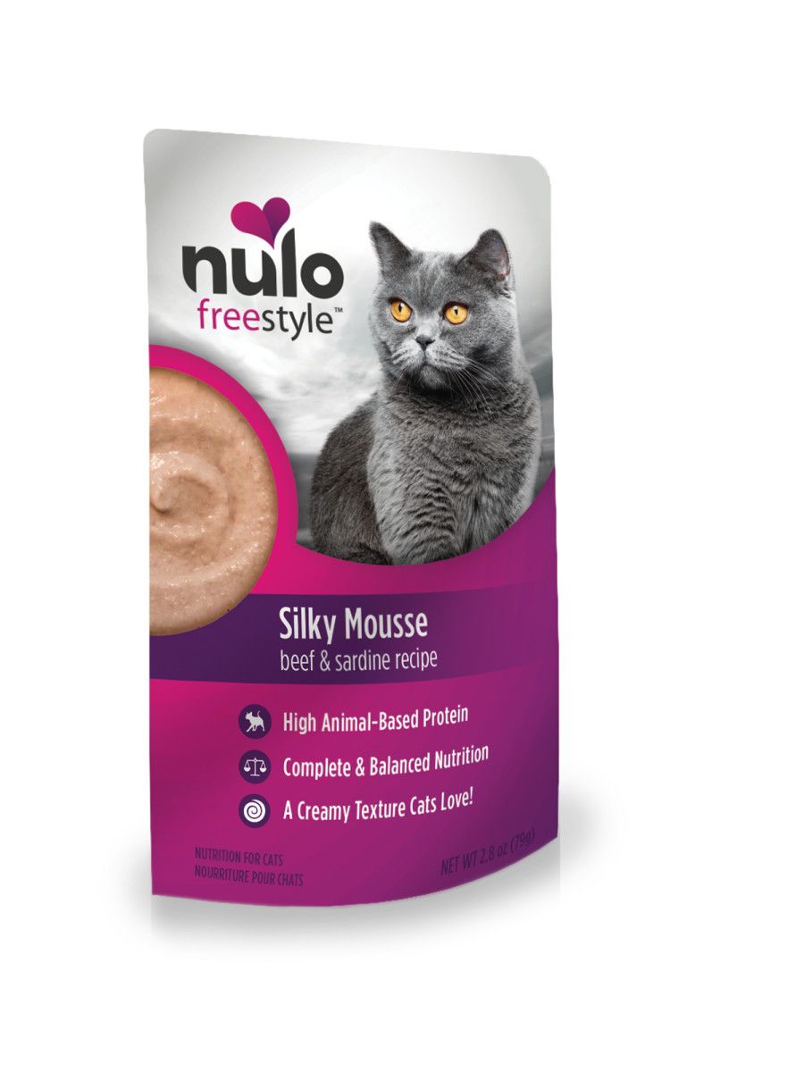 Nulo Freestyle Silky Mousse Cat Food Topper Beef &amp; Sardine, 2.8 oz