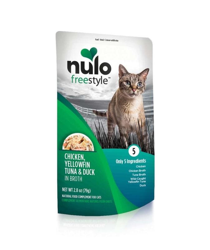Nulo Freestyle Cat Food Topper Chicken, Yellowfin Tuna &amp; Duck in Broth