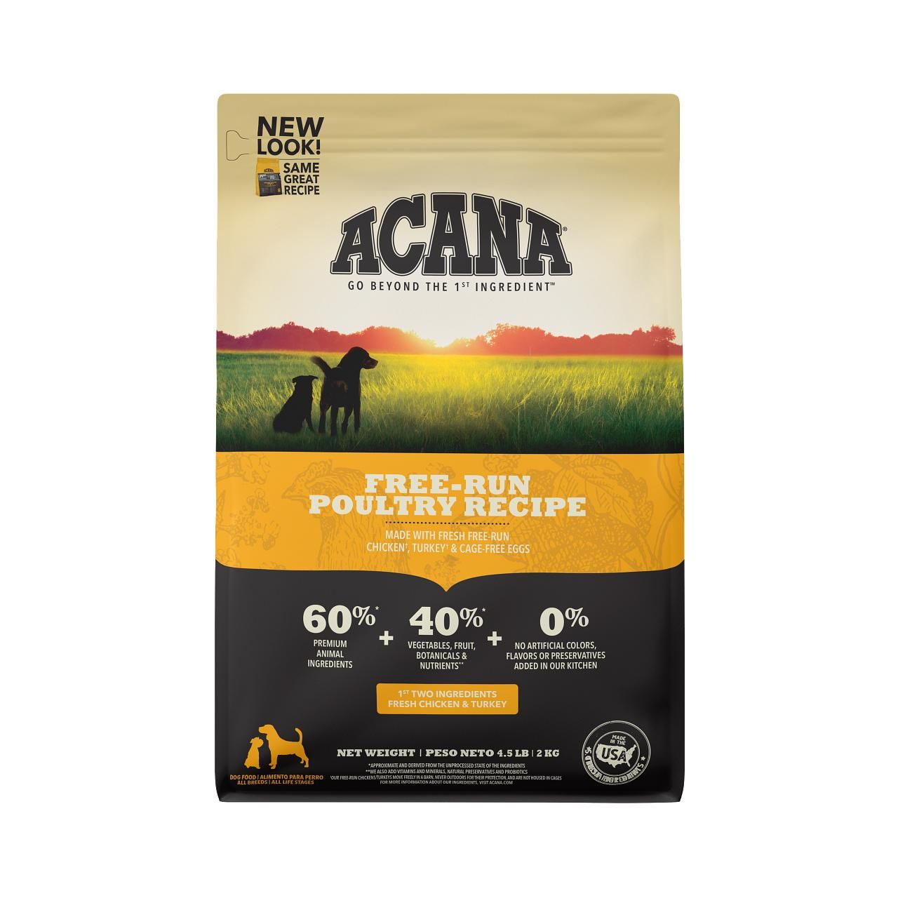 ACANA Free-Run Poultry Grain-Free Dry Dog Food, 4.5-lb