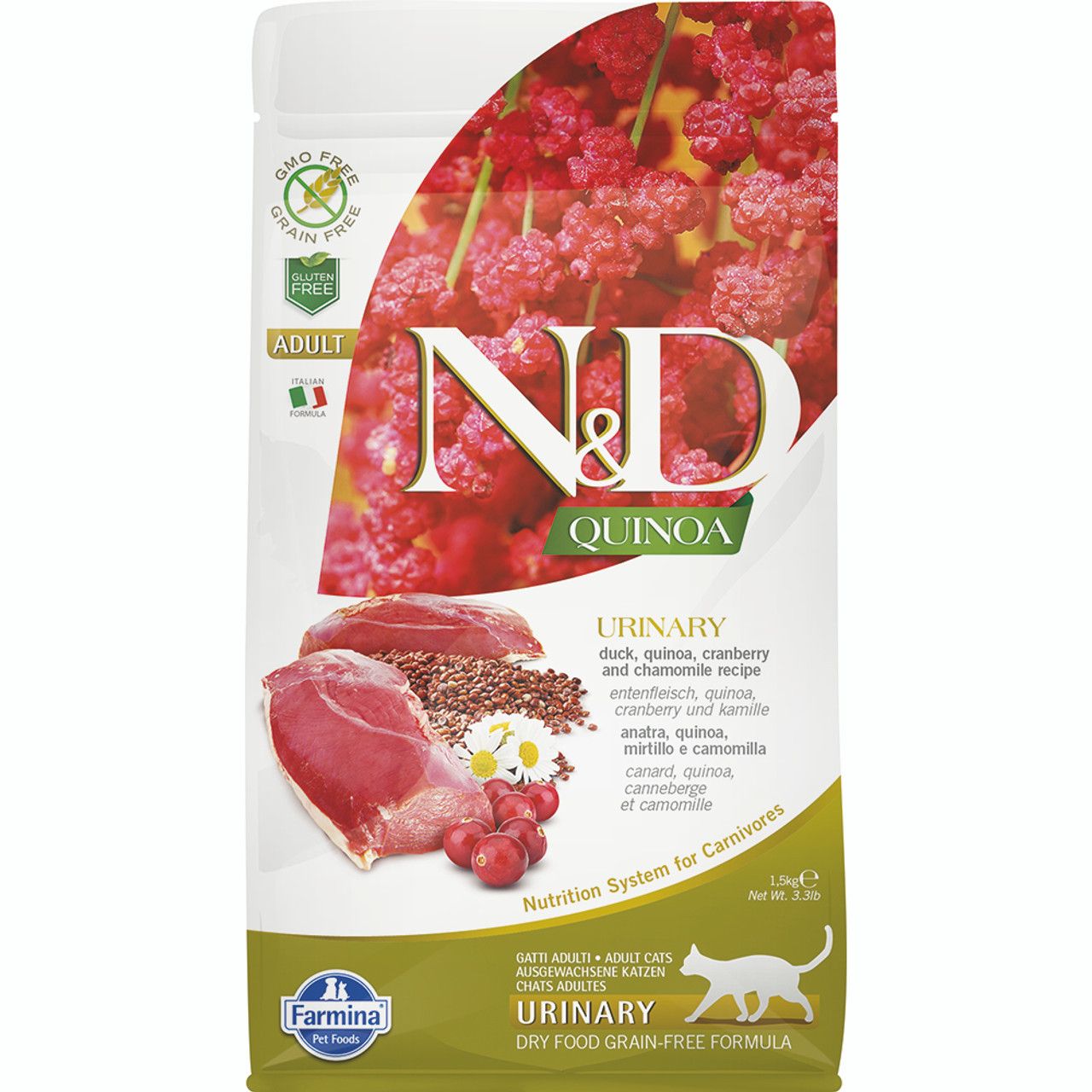 Farmina N&amp;D Quinoa Urinary Duck Adult Dry Cat Food