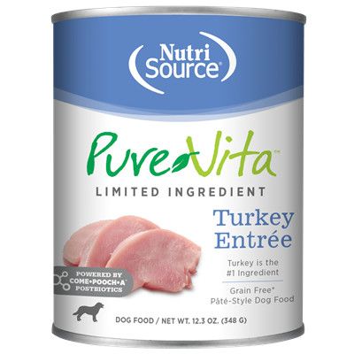 Pure Vita GF CAN TURKEY ENTREE DOG 12.3oz