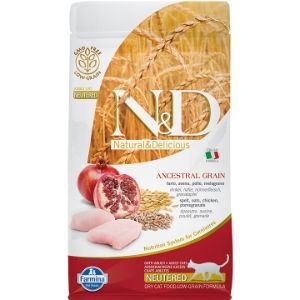 FARMINA CAT ANCESTRAL GRAIN NEUTERED CHICKEN POMEGRANATE 3.3LB