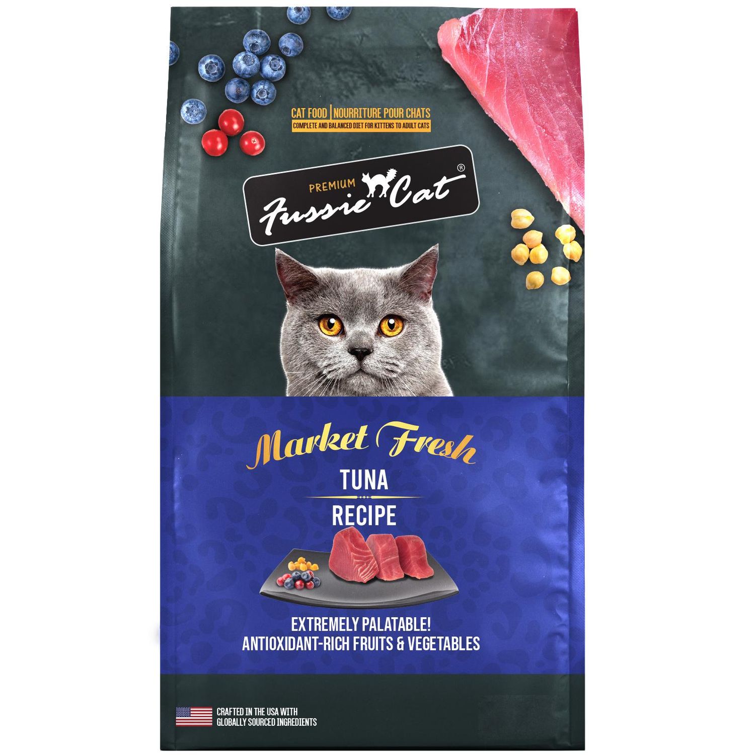 Fussie Cat Market Fresh Tuna Recipe Dry Cat Food, 3.5-lb