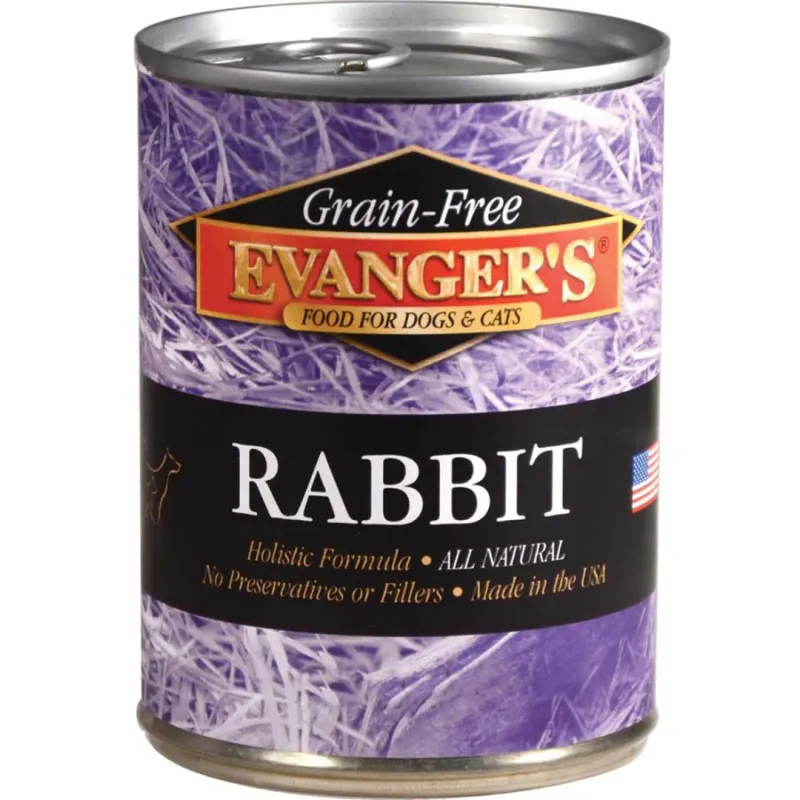 Evanger&#39;s Grain-Free Wet Dog &amp; Cat Food Rabbit
