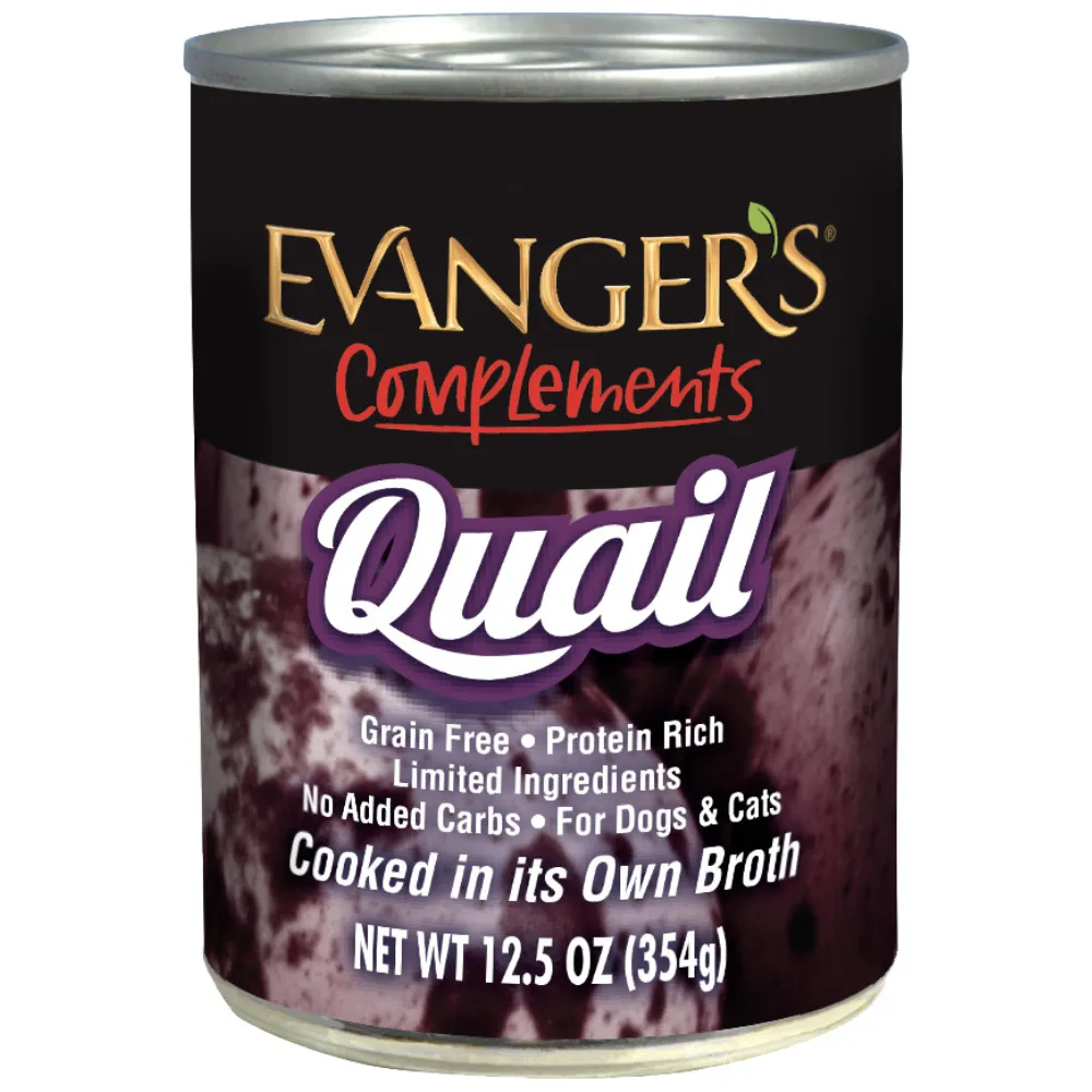 Evanger's Grain-Free Wet Dog &amp; Cat Food Quail 12.5oz