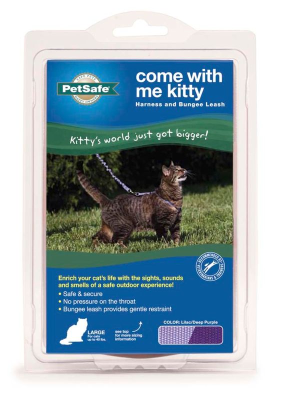 PetSafe Premier Come With Me Kitty Harness &amp; Bungee Leash Combo Lilac/Deep Purple, 1ea/LG