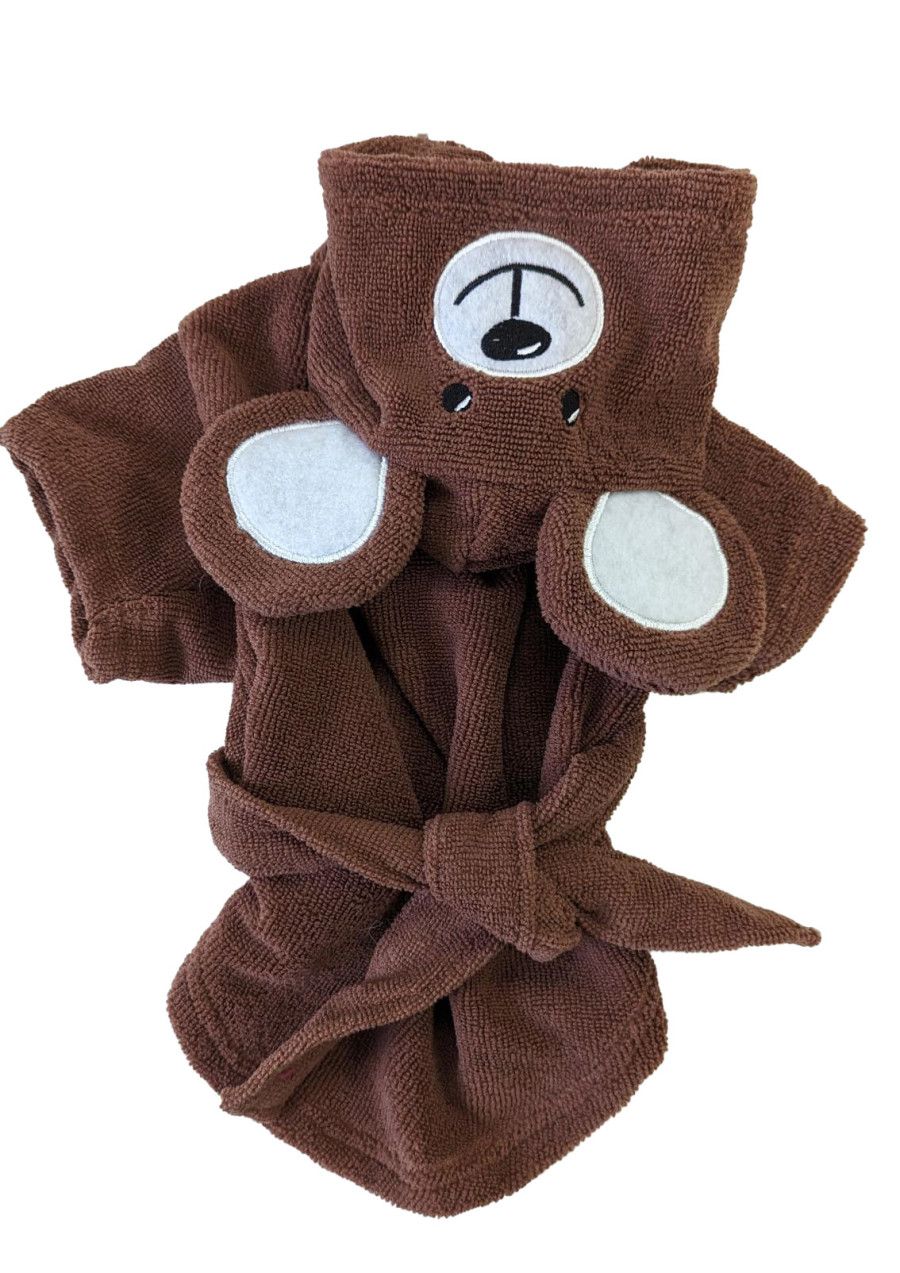 Fashion Pet Bear Hooded Robe Brown, 1ea/XS
