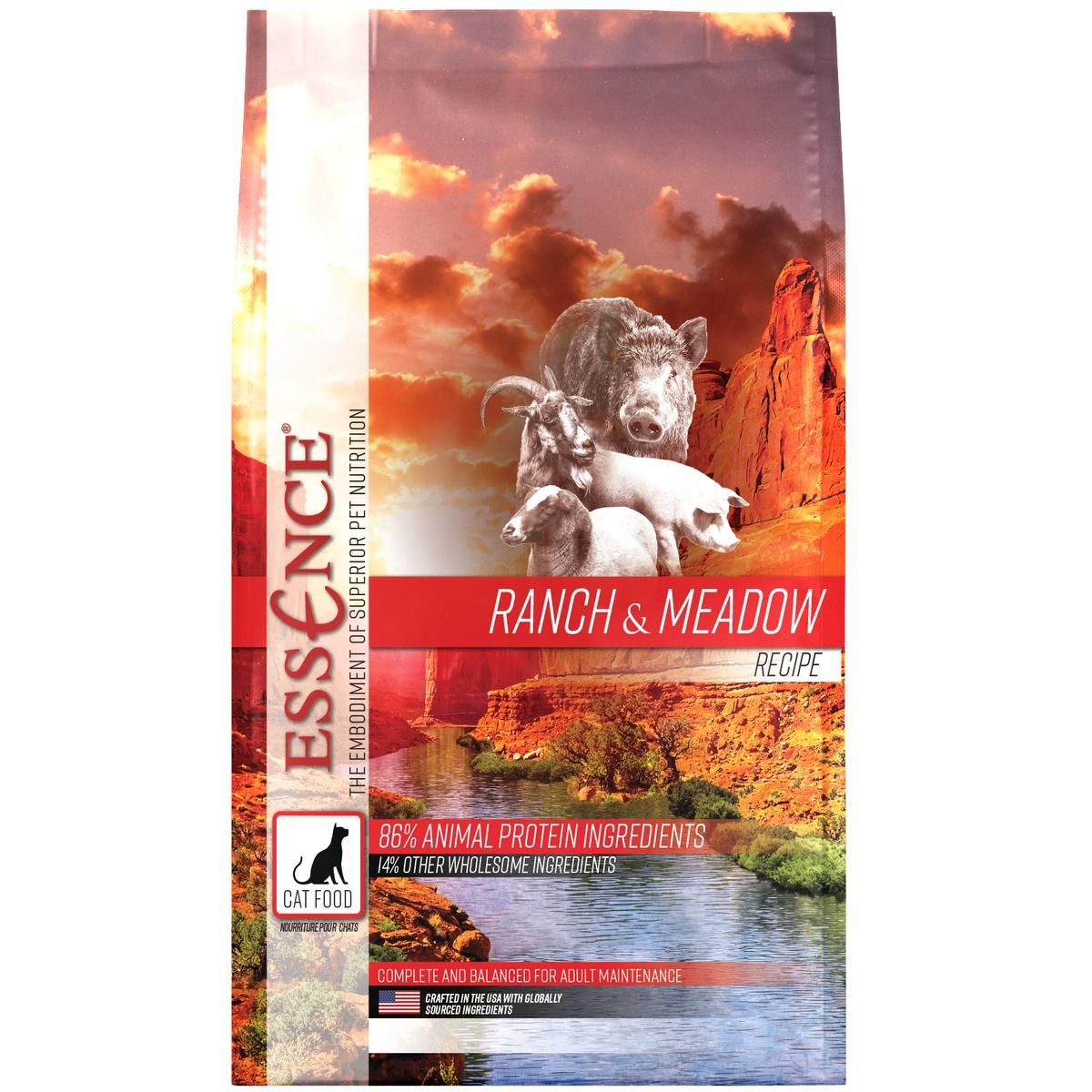 Essence Ranch &amp; Meadow Grain-Free Dry Cat Food, 4-lb