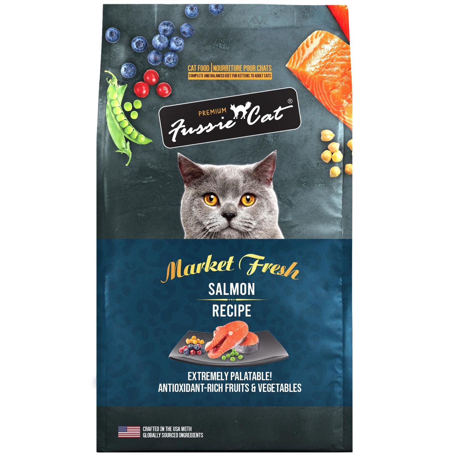 Fussie Cat Market Fresh Salmon Recipe Dry Cat Food, 3.5-lb