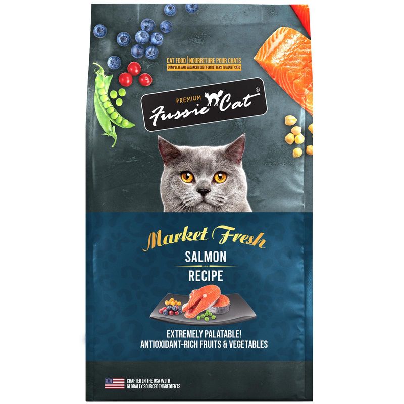 Fussie Cat Market Fresh Salmon Recipe Dry Cat Food, 3.5-lb