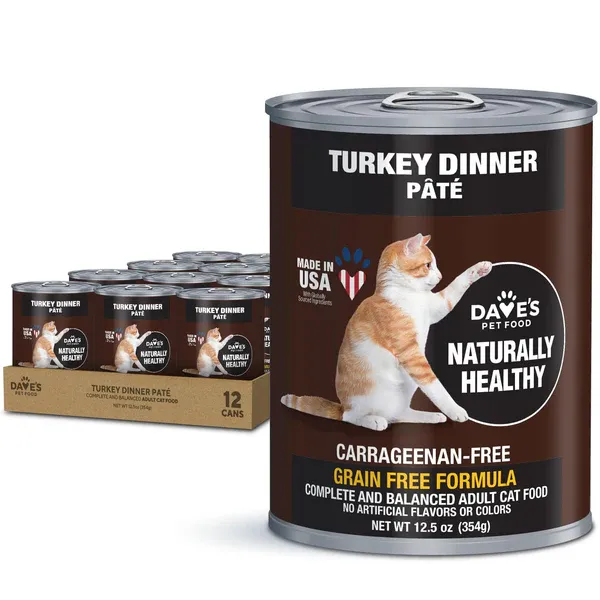 Dave's Pet Food Naturally Healthy Grain-Free Turkey Formula Canned Cat Food