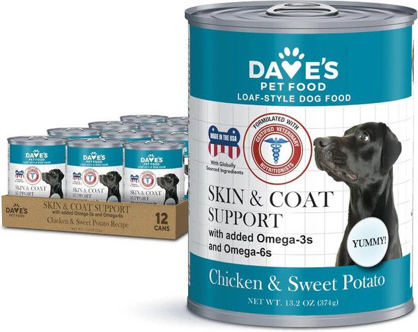 Dave's Restricted Skin &amp; Coat Support, Chicken &amp; Sweet Potato Recipe for Dogs / 13.2 oz