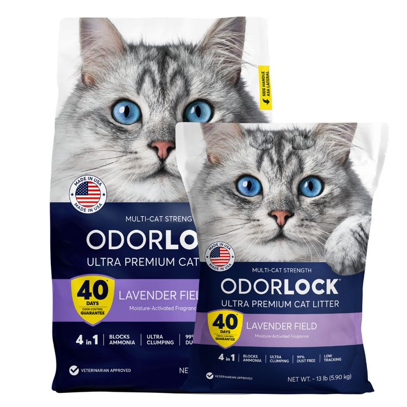 ODORLOCK Ultra Premium Multi-Cat Litter lavender 25lb
