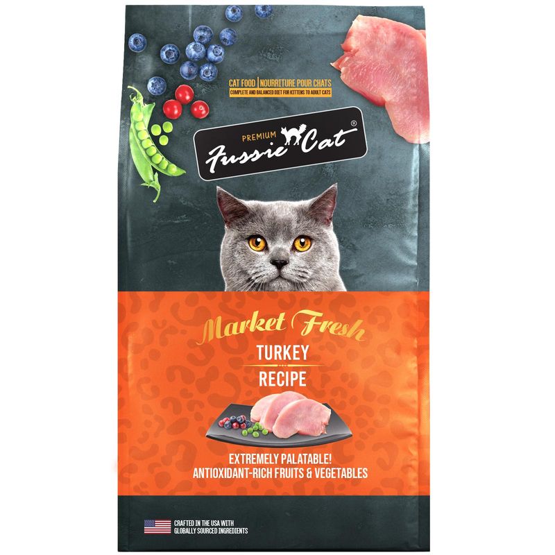 Fussie Cat Market Fresh Turkey Recipe Dry Cat Food, 3.5-lb