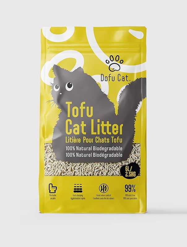 Dofu Cat Unscented Clumping Tofu Multi-Cat Litter, 5.5-lb bag