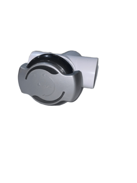 2&quot; Leaf Diverter Valve Assembly , Smooth Blk Cap, Txt. Silver Handle, Blk Leaf Insert, Body w/O-ring, Stem w/2 Small O-rings, (No Wall Fitting) (30 bx)