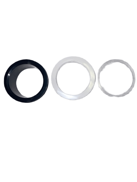 2&quot; Diverter Wall Fitting w / Nut &amp; Gasket: Black