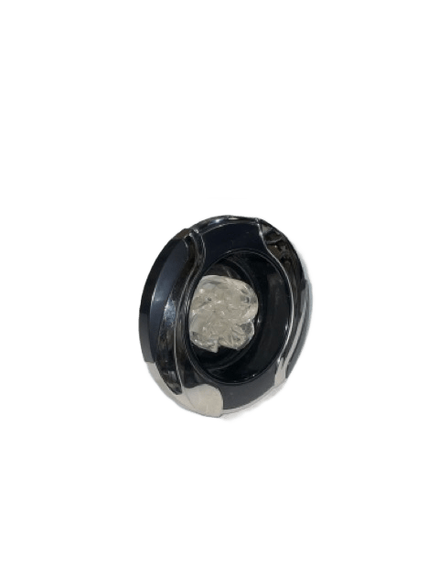 5.25&quot; PL Jet Int Leaf Quad-Roto; SS Escutcheon/ Black Flange / Black Leaf Insert / Clear Xylex Nozzle / Black Nozzle Ring