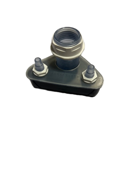 4&quot; LED Archfall : 1&quot; Slip, Nuts, Gasket, Black Body, Silver Control Knob