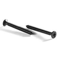 #14-10 X 1-1/2&quot; SQ. FLAT FT STS TYPE A ZINC AND BLACK THREADED SCREWS
