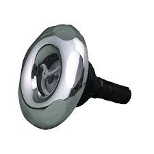 3&quot; Scallop Face Twin Pulse Screw In SS Black/Clear