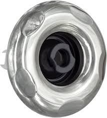 4&quot; Scallop Face Directional Screw In SS Black/Clear