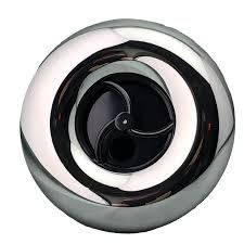 4&quot; Scallop, Lrg Face, Directional, Screw In, Black, w/SS