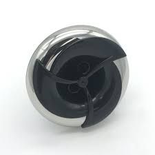 5&quot; Scallop Face Twin Pulse Internal w/ Smooth S/S Black Screw In
