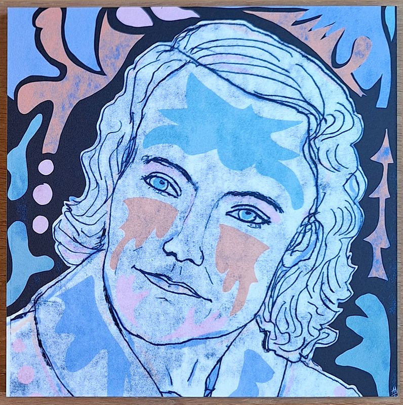 Kachelbild "Astrid Lindgren"
