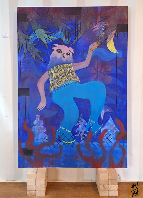 "Traumtänzer I", 2025, Acrylfarbe auf Leinwand