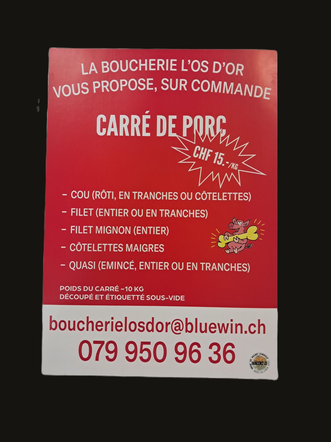 SELECTION CARRE DE PORC