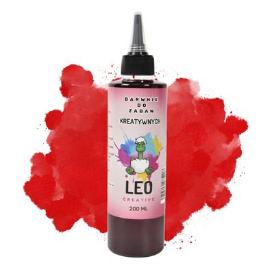 Czerwony Barwnik w Płynie Do Zabaw Kreatywnych– 200 ml ❤️