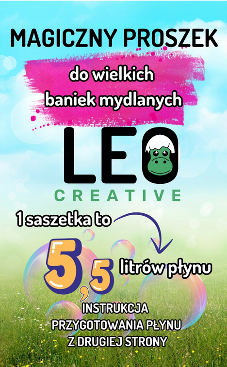 5,5 litra proszek na PŁYN DO BANIEK mydlanych