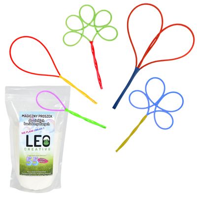 ZESTAW 5 obręczy + 55 litrów płynu, proszek do baniek mydlanych