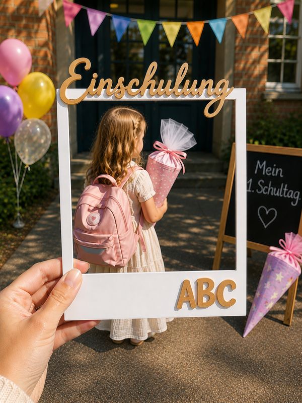 Bilderrahmen im Polaroid-Stil Einschulung