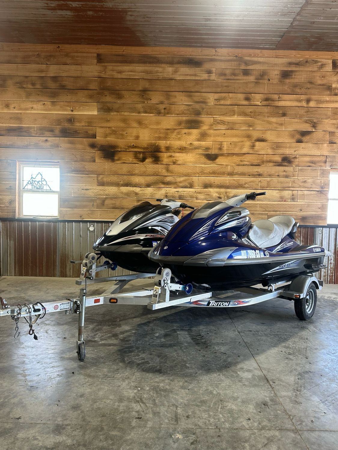 Pair Of 3 Seater Jet Skis & Trailer