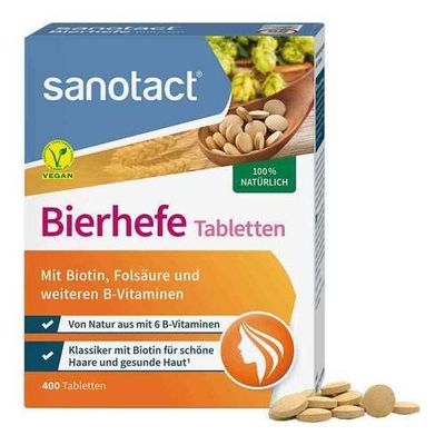 sanotact Bierhefe 啤酒酵母片, 200 g