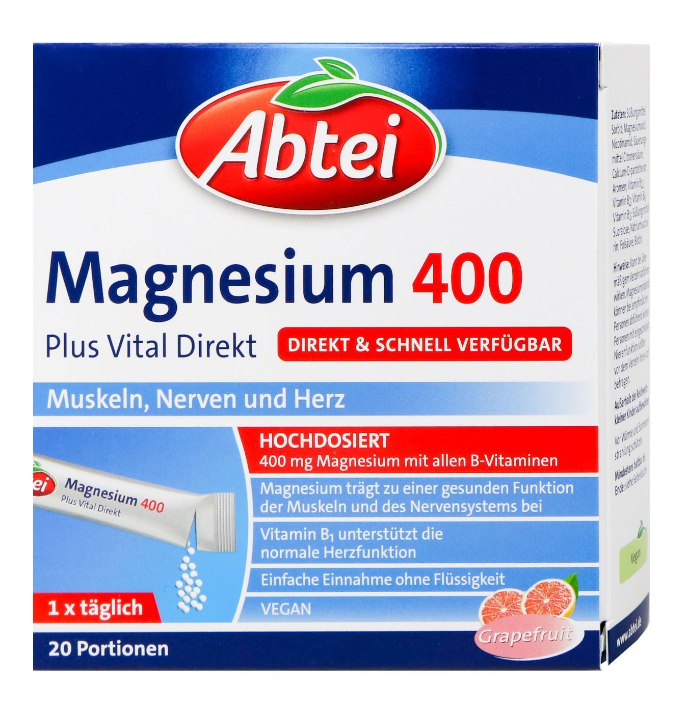 德國Abtei Magnesium 400 Plus Direkt, 20 入