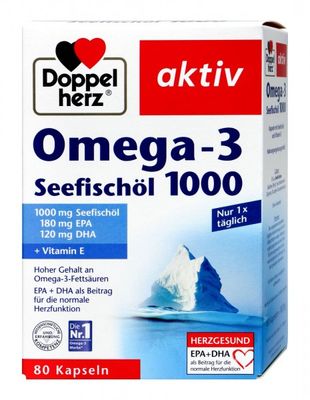 Doppelherz Omega-3 深海魚油 Seefischöl 1000 mg, 80 入