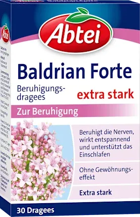 德國Abtei Baldrian 纈草鎮靜和放鬆 Forte Beruhigungsdragees, 30 入