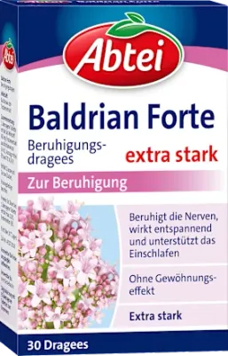 德國Abtei Baldrian 纈草鎮靜和放鬆 Forte Beruhigungsdragees, 30 入