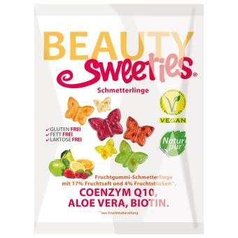BeautySweeties 含17%果汁和4%果實（來自水果製劑），輔酶Q10，  Schmetterlinge蝴蝶造型  125g