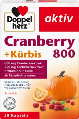 德國多寶雙心Doppelherz Cranberry + Kürbis Kerne南瓜子, 30  入